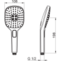 Shower head ORAS Hydractiva Style, 243403