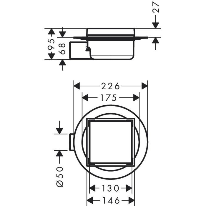 Trepp HANSGROHE vihmavee äravoolu koht, 56055800