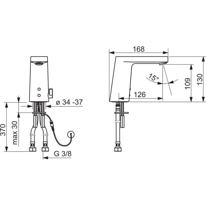 Bezkontakta izlietnes jaucējkrāns ORAS Electra, 6125FZ