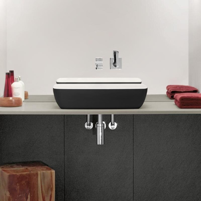 Izlietne veido VILLEROY & BOCH Artis, melnas spalvas 58 x 38 cm