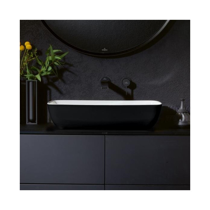Умывальник VILLEROY & BOCH Artis, черные перья 58 x 38 см