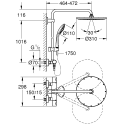 Termostata vannas-dušas sistēma GROHE Euphoria 310 ar manuālu dušu Euphoria 110 masāža