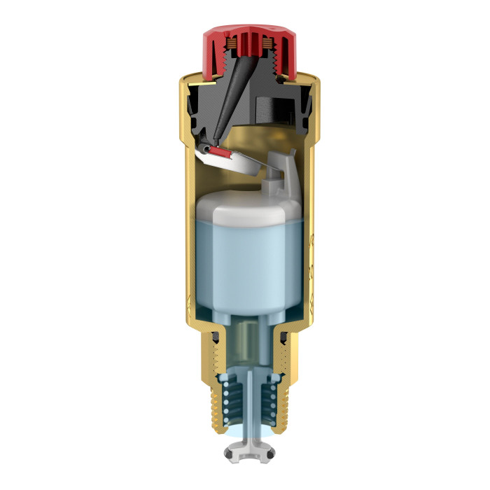Automatic remover FLAMCO Flexvent 1/2", with check valve, courts