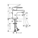 Praustuvo maišytuvas su dugno vožtuvī HANSGROHE Vernis Blend 70, 71550670