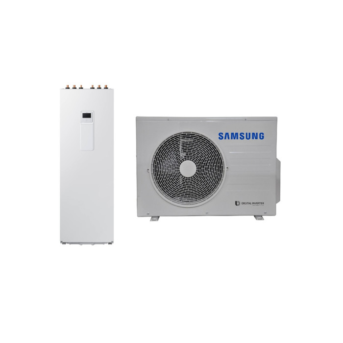 Air-to-water heat pump SAMSUNG 6 kW (with integrated 200 l boiler), AE200RNWSEG/EU-AE060RXEDEG/EU