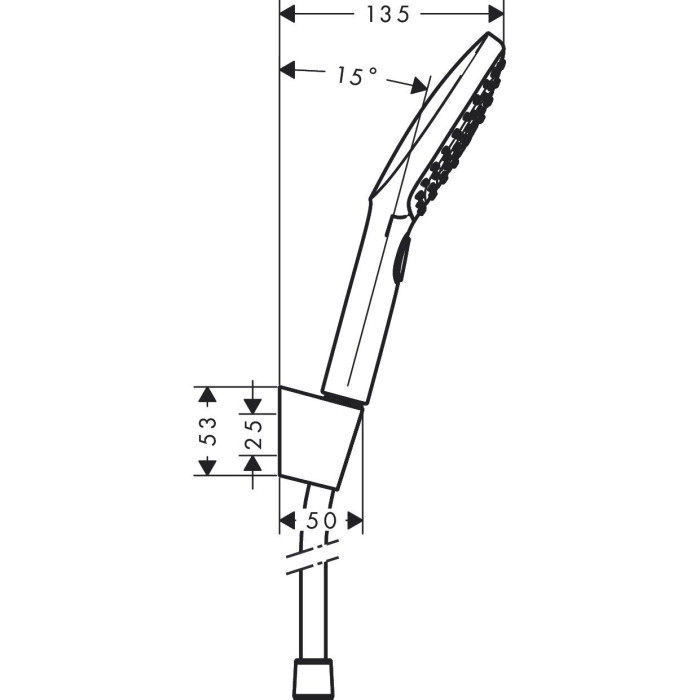 Dušas komplekti HANSGROHE Raindance Select E120 Chrome, 3 funkcijas, (Daudzgarumu izvēle)