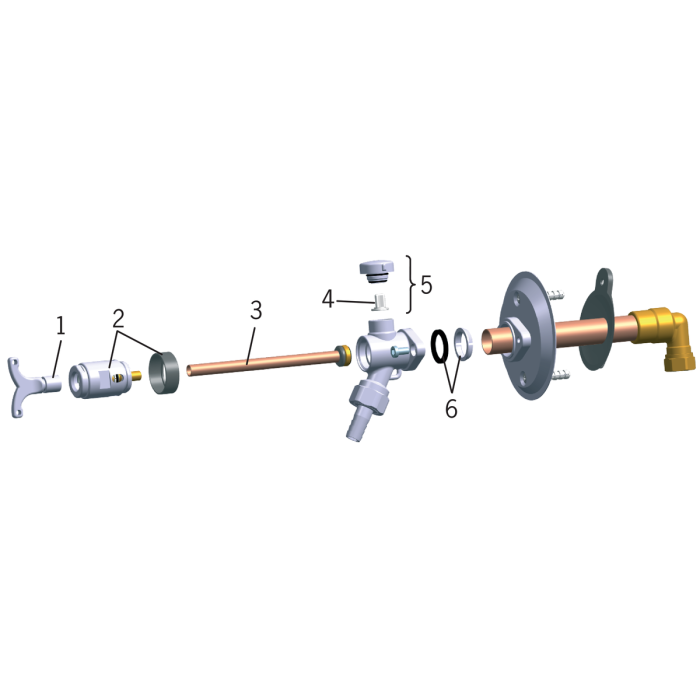 Neužšąlantis lauko čiaupas ORAS 450 / 1000 mm storio sienoms, 431515