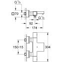 Termostatinas mayhem dušui GROHE Grohtherm Cube, 34497000