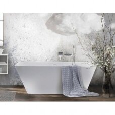 Akmens masės vonia PAA Quadro, balta, 750 x 1600 mm