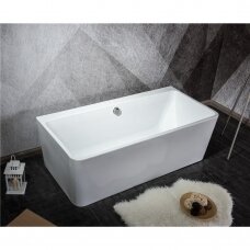 Akrilinė vonia MEPA Free back, 150 x 73 cm, (Persipylimo ir sifono dangtelio spalva pasirinktinai)
