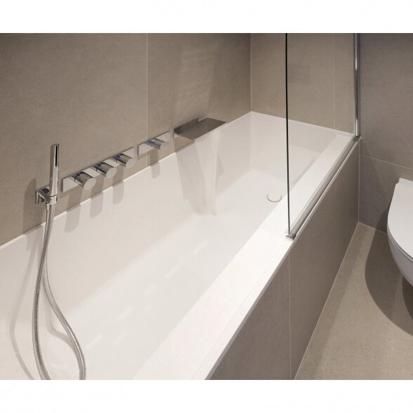 Akmens masės vonia PAA Infinity, balta, 795 x 1795 mm 6