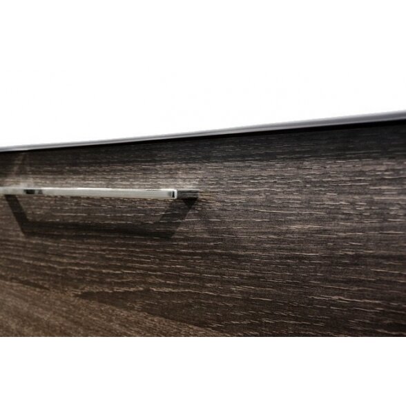 Apatinė spintelė su praustuvu (2 stalčiai) KAMĖ Scandic 61 cm, juodo ąžuolo 1