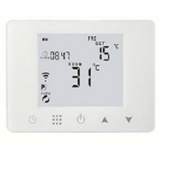 Belaidis virštinkinis patalpos termostatas Wi-Fi, baltas 1