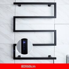 Elektrinė rankšluosčių kabykla MEPA heater Bend 600 x 800, juoda-matinė