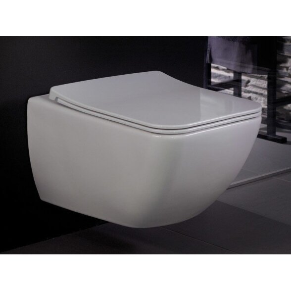 Pakabinamas WC puodas VILLEROY & BOCH Venticello DirectFlush su Slim (plonu) lėtaeigiu dangčiu, Ceramic plus danga 4