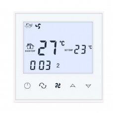 Potinkinis programuojamas patalpos termostatas su vėsinimo funkcija, baltas