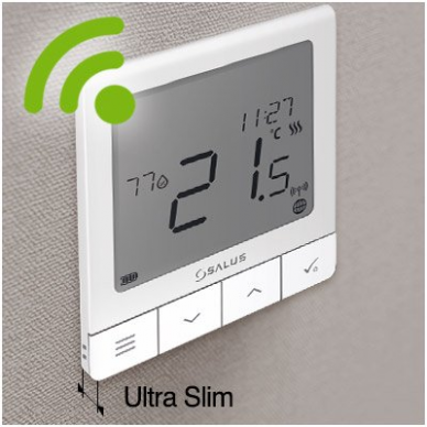 Potinkinis programuojamas patalpos termostatas SALUS Smart Home sistemos Quantum, SQ610