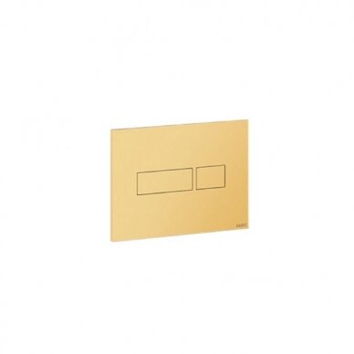 Potinkinis WC rėmas SANIT su aukso spalvos mygtuku, tarpine ir tvirtinimais (4 in 1), 90502GLS017