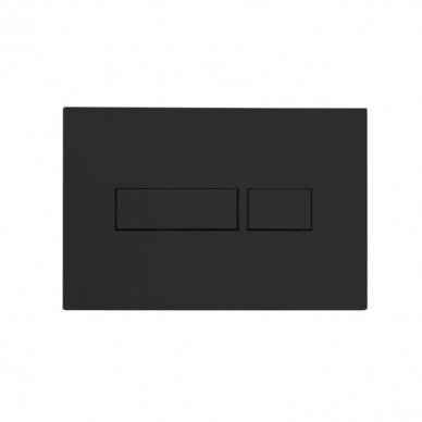 Potinkinis WC rėmas SANIT su juodu mygtuku, tarpine ir tvirtinimais (4 in 1), 9050256S017