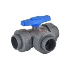 Rutulinis ventilis T formos PVC-U PİMTAŞ 40 mm (PN16), vandeniui