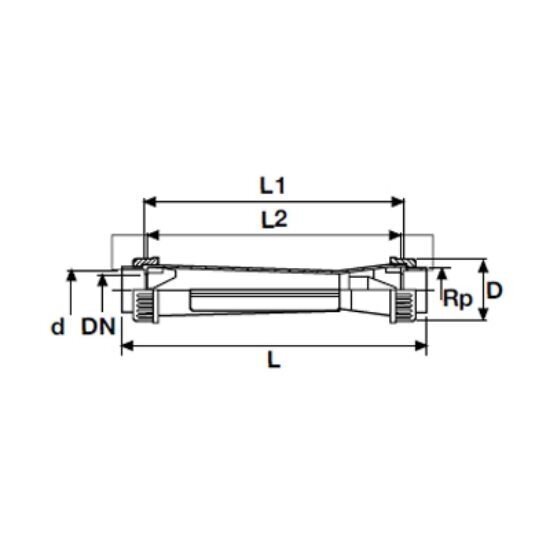 Srauto matuoklis PVC-U PİMTAŞ 1 1/2" x L 403 mm (200 - 2000 l/h) (PN10) 1