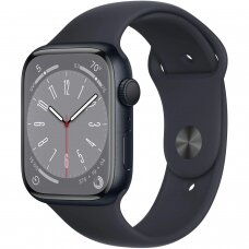 Išmanusis laikrodis Apple Watch Series 8 GPS 45mm Midnight Aluminium Case ,Midnight Sport Band - MNP13UL/A