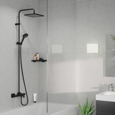 Termostatinė dušo sistema su snapu voniai HANSGROHE Vernis Shape 240, 26900670 1