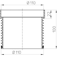 Trapo paaukštinimas HL 80 mm/d110 su tarpine 3