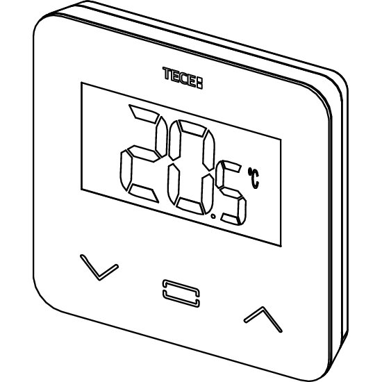 Virštinkinis patalpos termostatas TECEfloor SH-DT, skystųjų kristalų ekranas, juodas 2