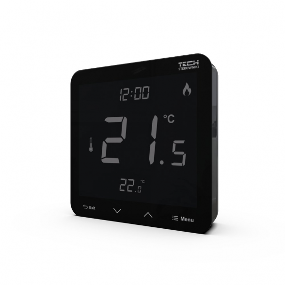Virštinkinis programuojamas patalpos termostatas TECH EU-T-3.1, juodas 1